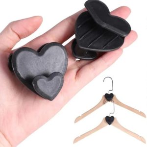 Ganchos Ahorradores De Espacio Set X7 Conectores De Perchero Negro