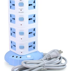 Multitoma Corriente Torre Vertical 4 Pisos 2 Puertos Usb