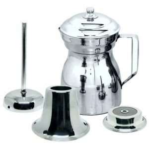 Olleta Chocolatera 1,5 Litros Acero Quirúrgico Accesorios Gris