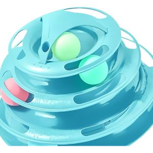 Juguete Para Gatos Interactivo Para Gato 3 Niveles Macostas Azul Acero