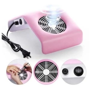 Extractor Aspirador Colector Polvo Uñas Manicure Profesional Rosa