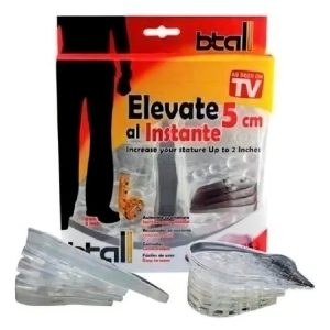 Plantillas Aumenta Estatura B-tall Silicon Unitalla 5cm Invisibles