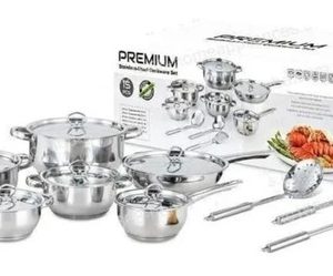 Juego De Ollas En Acero Inoxidable Renahouse Batería 15 Pzs Plateado