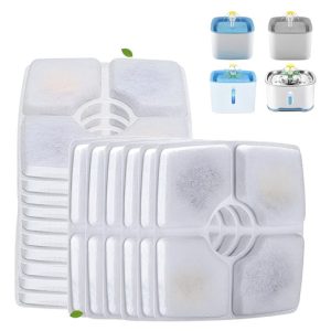 Filtros De Repuesto Para Fuente De Agua Marca Genérica Para Mascotas 4 Unidades Color Blanco Diseño Cuadrado