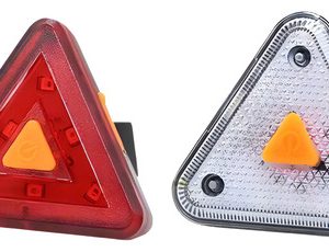 Luz Trasera Triangular Para Bicicleta Hyd-009 Color Blanco