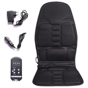 Silla Masajeadora Con Calor Portatil Para Carro Casa Oficina Negro
