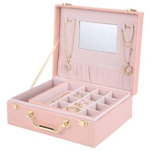 Joyero Portatil Caja Organizadora Accesorios Estuche Joyas