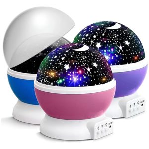 Lampara Rotatoria Proyector Cielo Estrellas Noche Dormir Luz Unisex