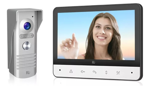 Timbre Inteligente Video Portero Full Color Audio Doble Via Gris