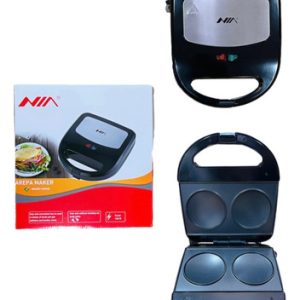 Arepa Maker 2 Puestos Nia Tostador Arepas Parrila Asador Negro
