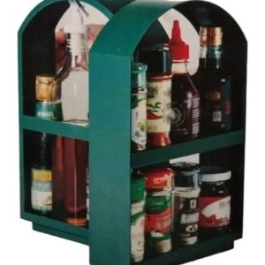 Organizador Condimenteros Hogar Multifuncional Giratorio Verde Oscuro