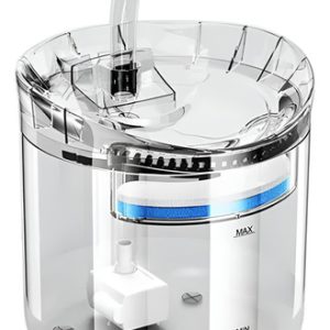 Bebedero Con Fuente Agua Automático Para Perros Y Gatos  Blanco