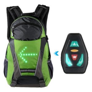 Maleta Ciclismo Con Leds Direccionales Morral Camping Verde