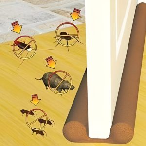 Protector De Puerta Twin Door Protector Dupla Proteção Tela Oxford Marrón