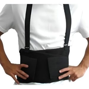 Chaleco De Fuerza  Lumbar Cinturón Seguridad Ajustable Negro