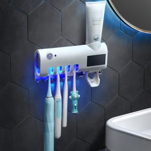 Dispensador Crema Dental+ Soporte Esterilizador De Cepillos