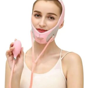 Faja Reductora De Papada Mentonera Mascara Adelgazante Rosa Unica