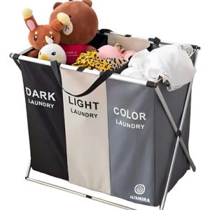 Cesto Ropa Sucia Plegable Multifunción 3 Compartimientos