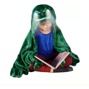 Cobija Manta Capa Infantil Con Luz En Los Ojos Y Capucha