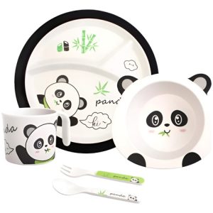 Set De Loza Platos Para Niño Y Niña 5 Piezas Motivos