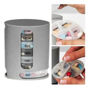 Organizador Pastillero Semanal Con Estuches  Portatil Ampm