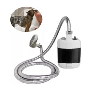 Ducha Portatil Para Mascotas Recargable Bomba De Baño Mini Gris