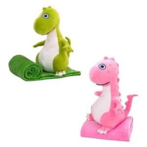 Peluche Almohada+ Cobija Manta Antialérgica Infantil Viaje