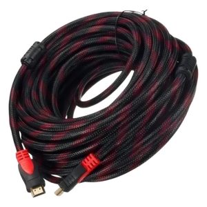 Cable Hdmi 30 Metros Con Doble Filtro Full Hd Mallado Oro Mt