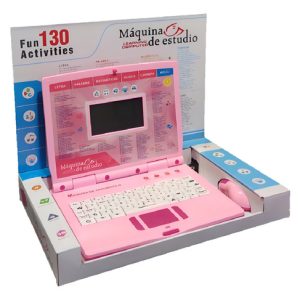 Computador Didáctico Bilingüe 130 Funciones Bei Tian 3-10 Años Rosa