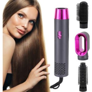 Cepillo Electrico Alisador Giratorio 3 En 1  Gris