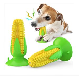 Limpiador Dientes Mascota Cepillo Mordedor Juguete Mazorca Sin Sabor