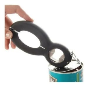 Abrelatas Destapador De Botellas 6 En1 Multifuncional Cocina Negro