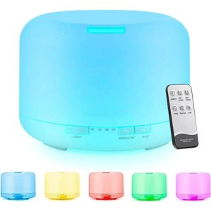 Difusor De Aromas Humidificador De Aire 7 Colores Led Blanco