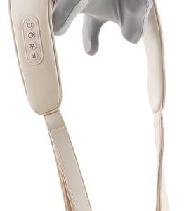 Masajeador Cuello Fbci Masaje Shiatsu Corriente Eléctrica Gris Beige