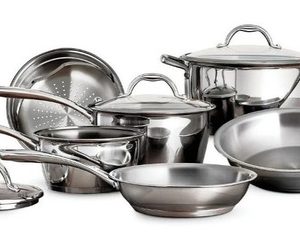 Juego Ollas Acero Inoxidable 9 Pzs Bateria Tramontina Tusa Plateado