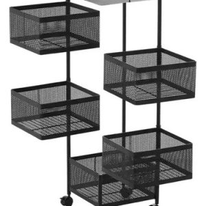Organizador 6 Niveles Mueble Organizador Cestas De Cocina Negro