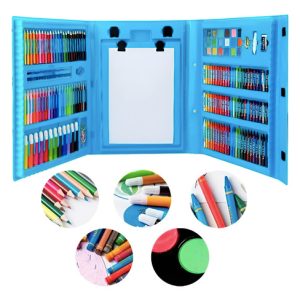Set De Arte Niños Super Mega Art Set Maleta 208 Piezas Crayones Plumones