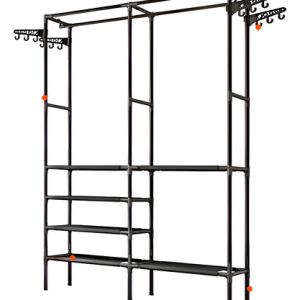 Closet Perchero Zapatero Colgador De Ropa Zapatos Esqueleto Color Negro