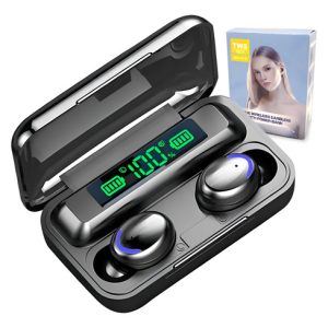 Audifonos Bluetooth Inalambricos Tactiles Led Tws F9-5 Color Negro