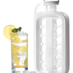 Hielera Portatil Botella Para Hacer Cubos De Hielo Color Bla Color Blanco Lisa