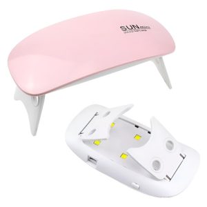 Mini Lampara Uv/led Para Uñas Gel Esmalte Semi Permanente Blanco