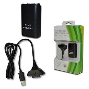 Kit Carga Y Juega Para Control Xbox 360 Pila Bateria Y Cable