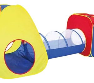 Carpa Infantil Con Túnel Incluido Ideal Para Explorar. Color Rojo