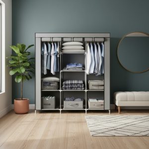 Closet Armario Portátil Grande Organizador De Ropa Negro