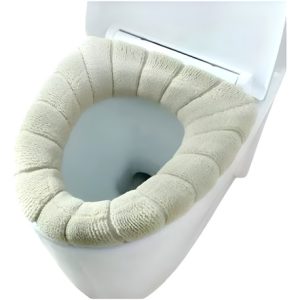 Alfombra Cojín Para Asiento De Baño Inodoro Beige