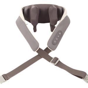 Masajeador Inalambrico Calefactor Cervical 3 En 1 Gris