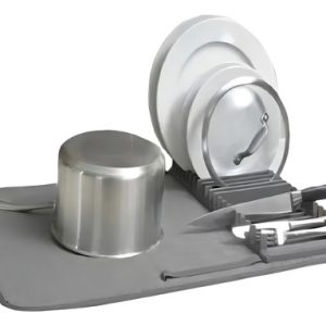 Escurridor Tapete Absorbente Extensible Tushop Secavasos Gris 58x48cm