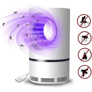 Lampara Eléctrica Mata Mosquitos Zancudos Insectos Color Blanco