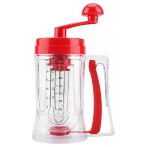 Máquina Manual Dispensadora Mezcladora Panqueques Masa Rojo