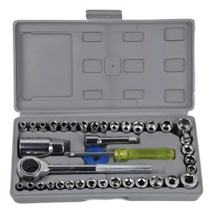 Juego De Raches Y Copas Doberman 40 Piezas Acero Cromado Mecánica